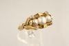 Appraisal: LADY'S RING - K yellow gold and pearl Art Nouveau