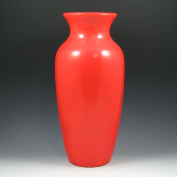 Appraisal: Weller Chengtu vase in deep orange Uncommonly large from from