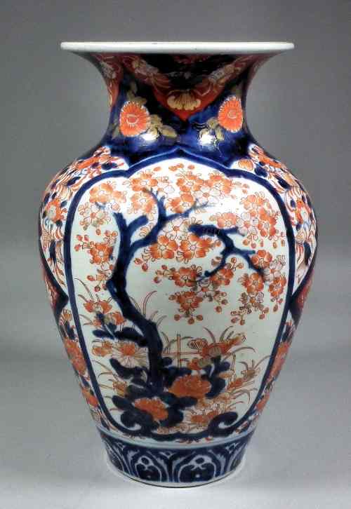 Appraisal: A Japanese ''Imari'' pattern porcelain baluster shaped vase painted in