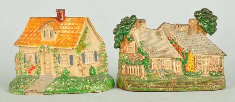 Appraisal: Lot of Cast Iron Cottage Doorstops Description Made by Hubley