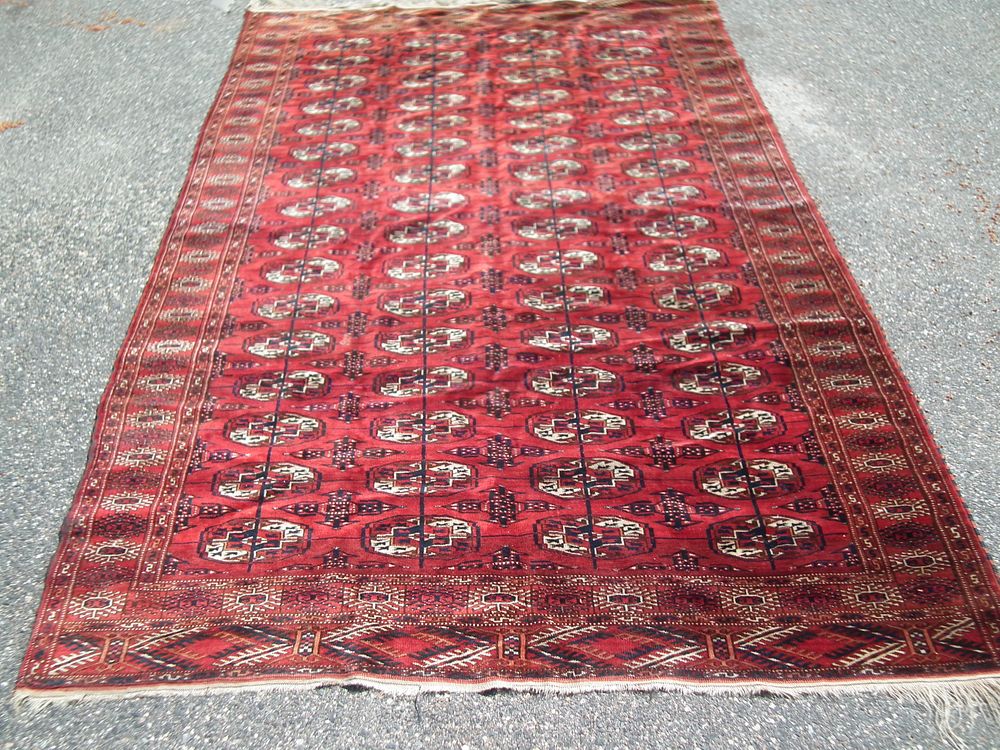 Appraisal: ANTIQUE BOKHARA RUG Semi-antique Bokhara room size rug ft by