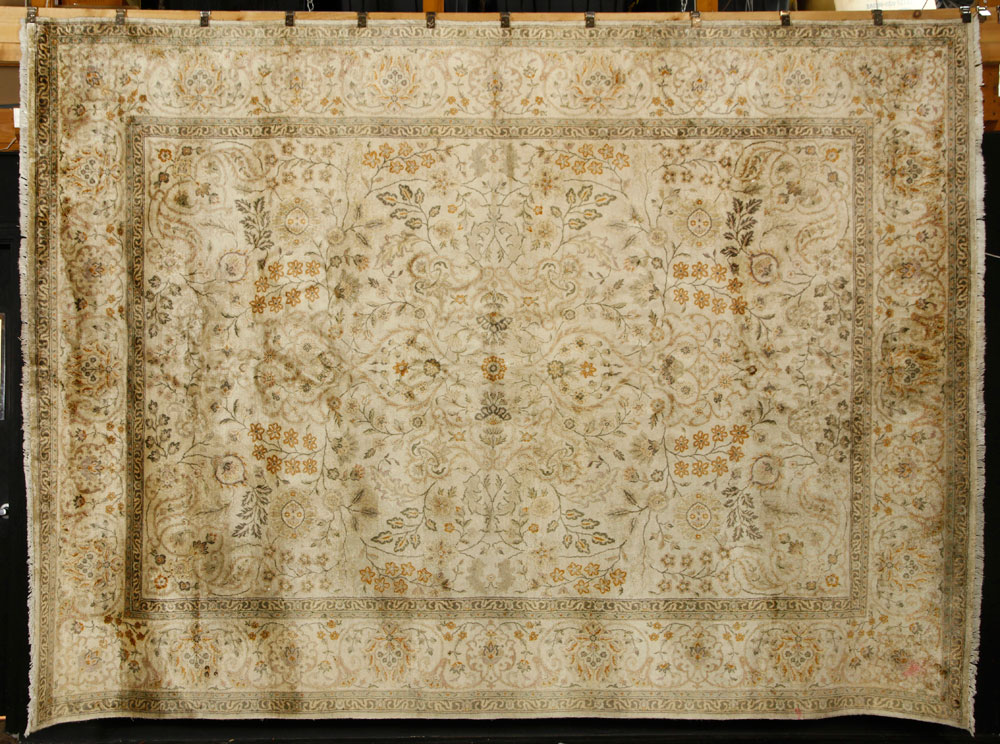 Appraisal: - Indo Tabriz Wool and Silk Carpet Indo Tabriz carpet