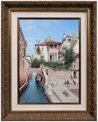 Appraisal: Vasily Nicholayevich Gribennikov Russian born Quiet Canal Venice signed lower