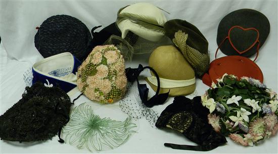 Appraisal: HATS Don Marshall Paris New York six veil hats including