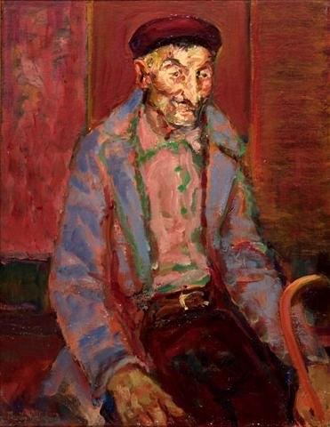 Appraisal: MARIAN KRATOCHWIL Polish - Old Spanish Peasant seated with stick