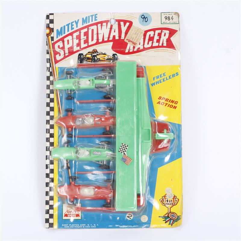 Appraisal: Mitey Mite Speedway Racers Spring Action Never Opened Circa Mid