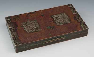 Appraisal: A Silver on Copper Humidor by Vicky Industria Peruana Early