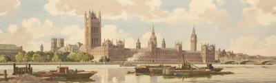 Appraisal: Leonard Russell Squirrell - Westminster from the South Bank with