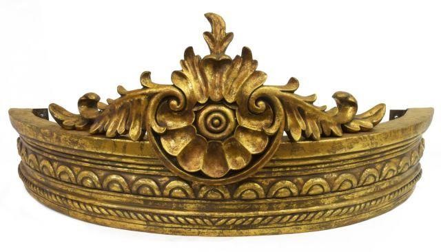 Appraisal: Architectural French style carved gilt composition crown cornice with foliate