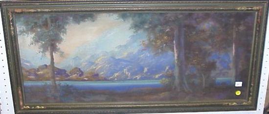 Appraisal: Talmay Early th C romantic pastel landscape in the style