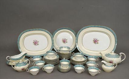 Appraisal: Aynsley Gilt and Polychrome Transfer-Decorated Bone China Part Dinner Service