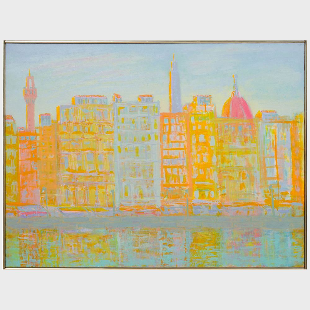 Appraisal: Murray Hantman - Venice Oil on canvas unsigned x in