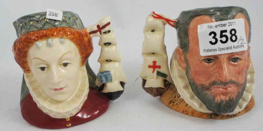 Appraisal: Royal Doulton Small Character Jugs King Phillip of Spain D