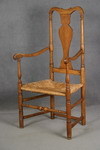 Appraisal: ARM CHAIR - QUEEN ANNE STYLE MAPLE ARM CHAIR WITH