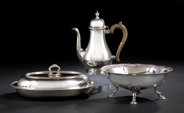 Appraisal: Tiffany Sterling Silver Coffeepot the pattern introduced this example -