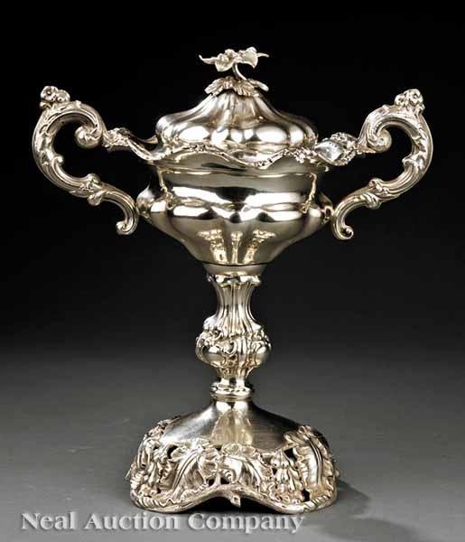 Appraisal: An Antique Swedish Silver Covered Urn in the Rococo Taste