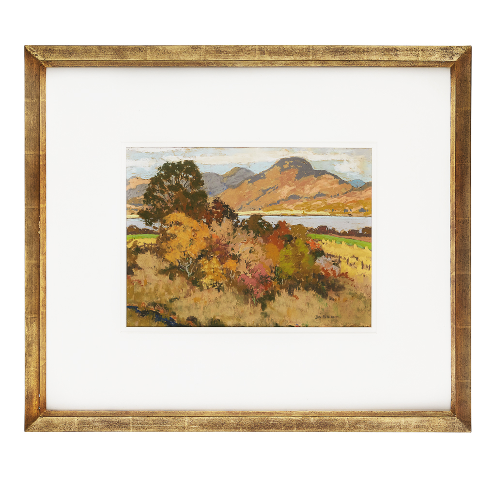 Appraisal: JAMES WRIGHT SCOTTISH - AUTUMN COLOUR Signed pastel on buff