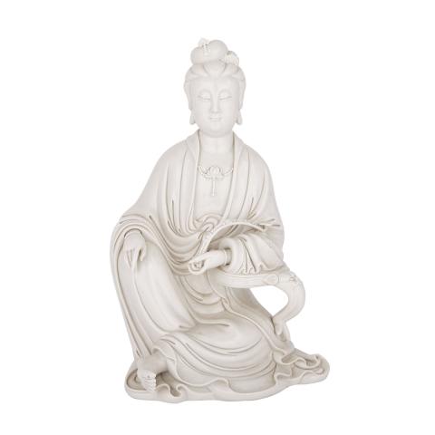 Appraisal: Blanc de Chine Guanyin th th Century Of serene presence