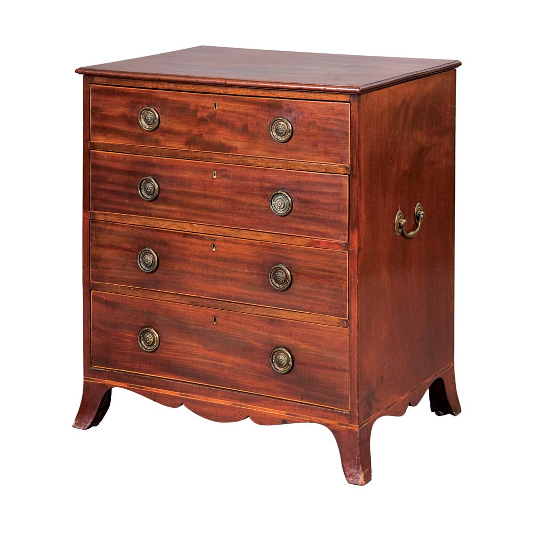 Appraisal: George III Mahogany Chest of Drawers Late th century The