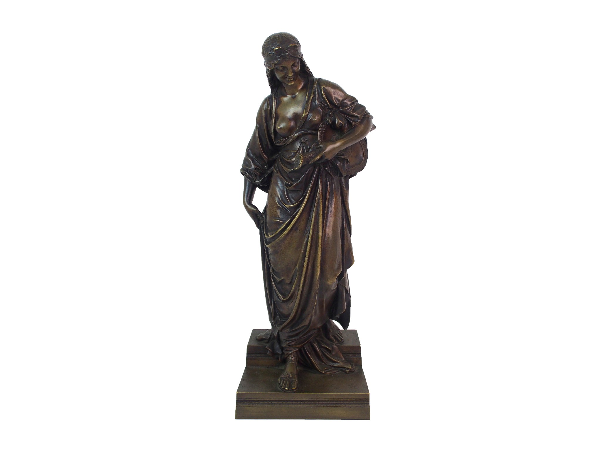 Appraisal: A French patinated bronze figure Etienne Henry Dumaige - depicting