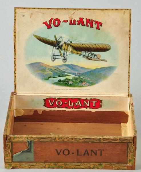 Appraisal: Vo-Lant Cigar Box Description Quite rare Depicting an early airplane