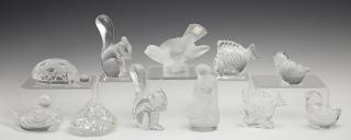 Appraisal: Group of Eleven Crystal Pieces th c consistin Group of