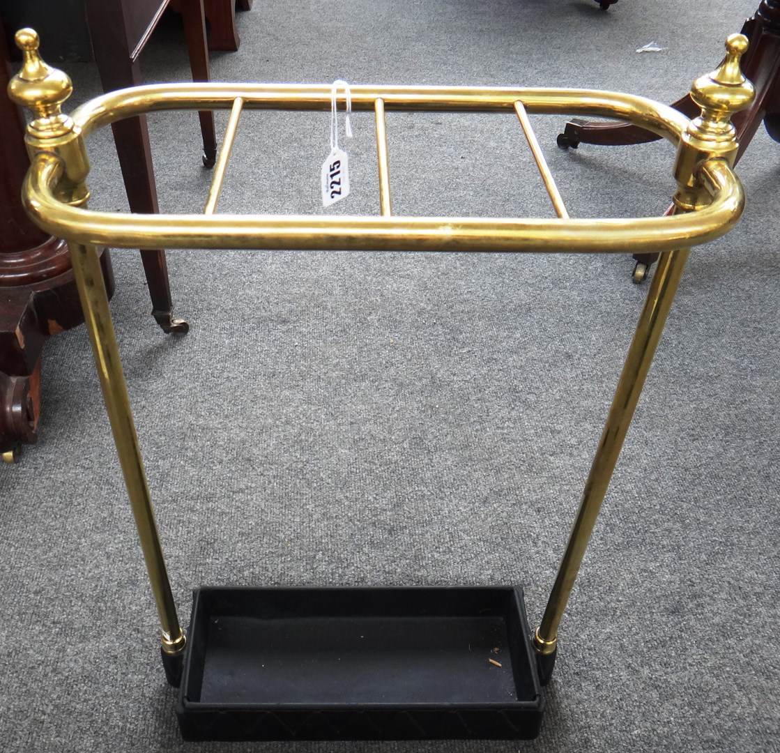 Appraisal: A Victorian style brass and cast iron four division stick