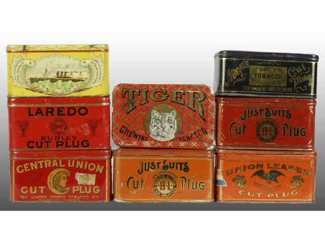 Appraisal: Lot of Assorted Rectangular Tobacco Tins Description Nice group Tobacco