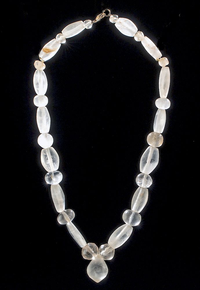 Appraisal: Bactrian Western Asiatic Rock Crystal Bead Necklace First Time At