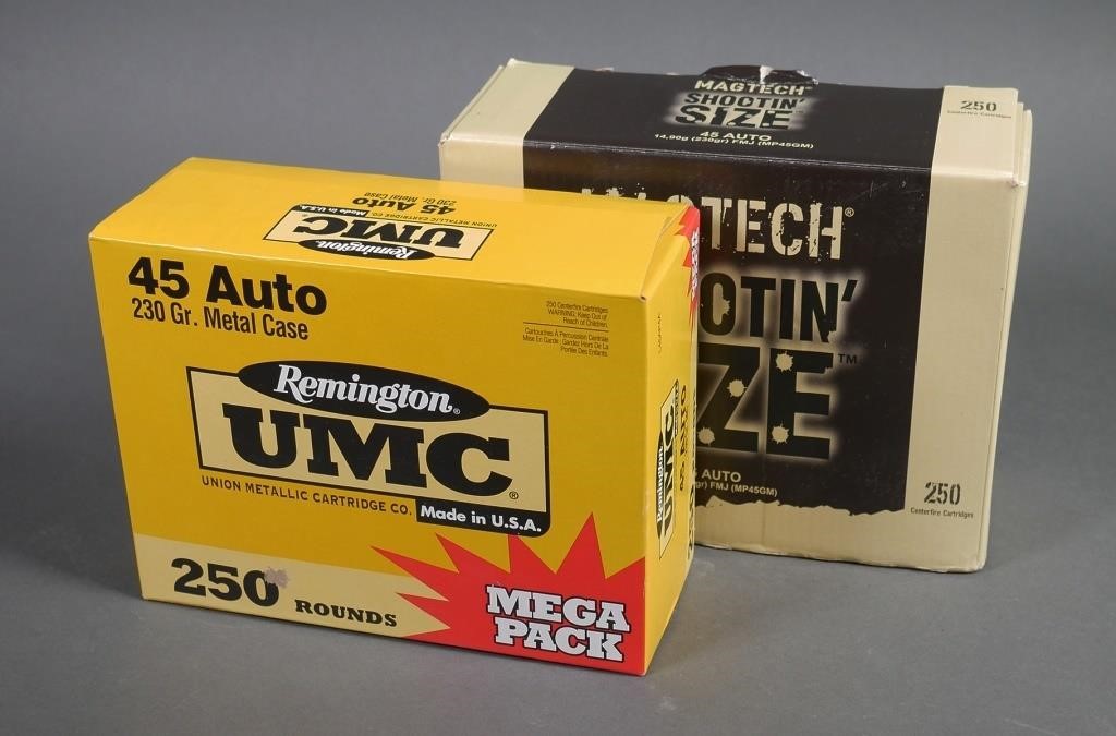 Appraisal: rounds unopened ACP grain ammunition One box of Remington UMC