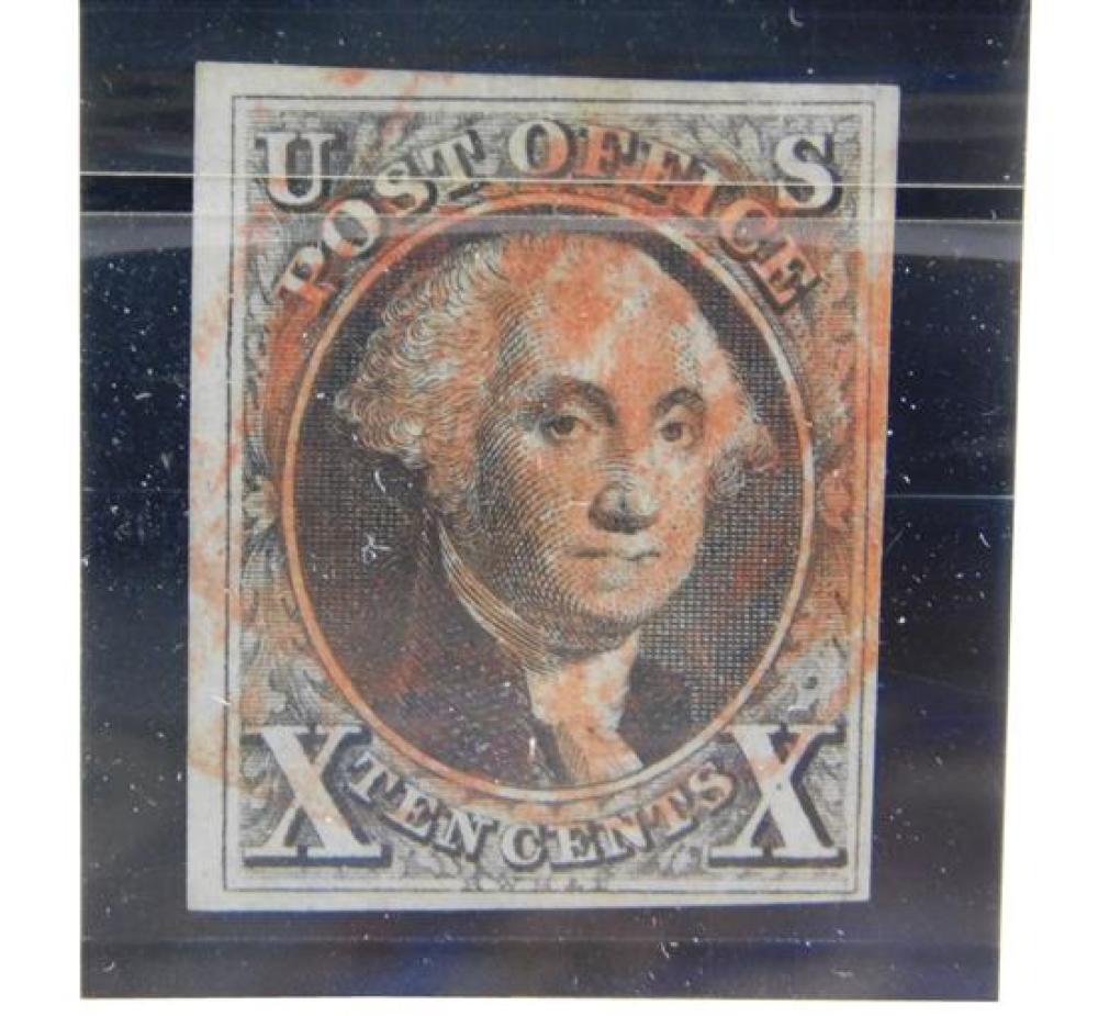 Appraisal: STAMPS cent Washington Scott black Variety Stitch Waterwork VF used