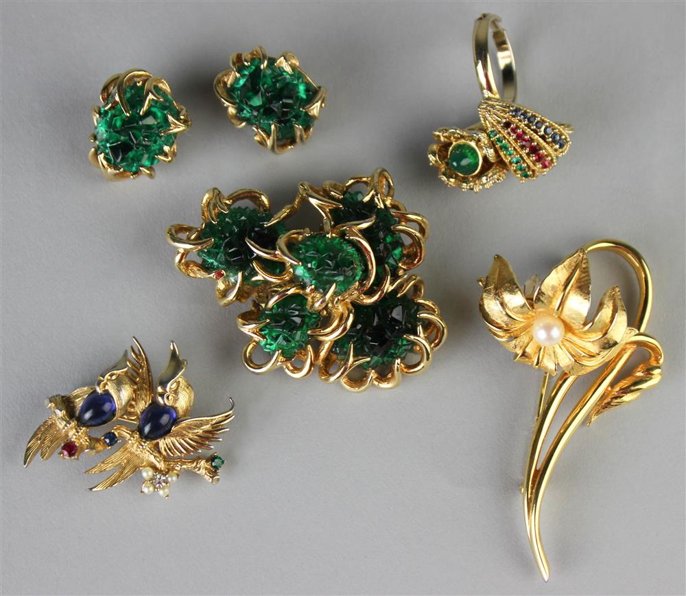 Appraisal: BOUCHER SEA SERIES A PAIR OF CLIP EARRINGS AND BROOCH