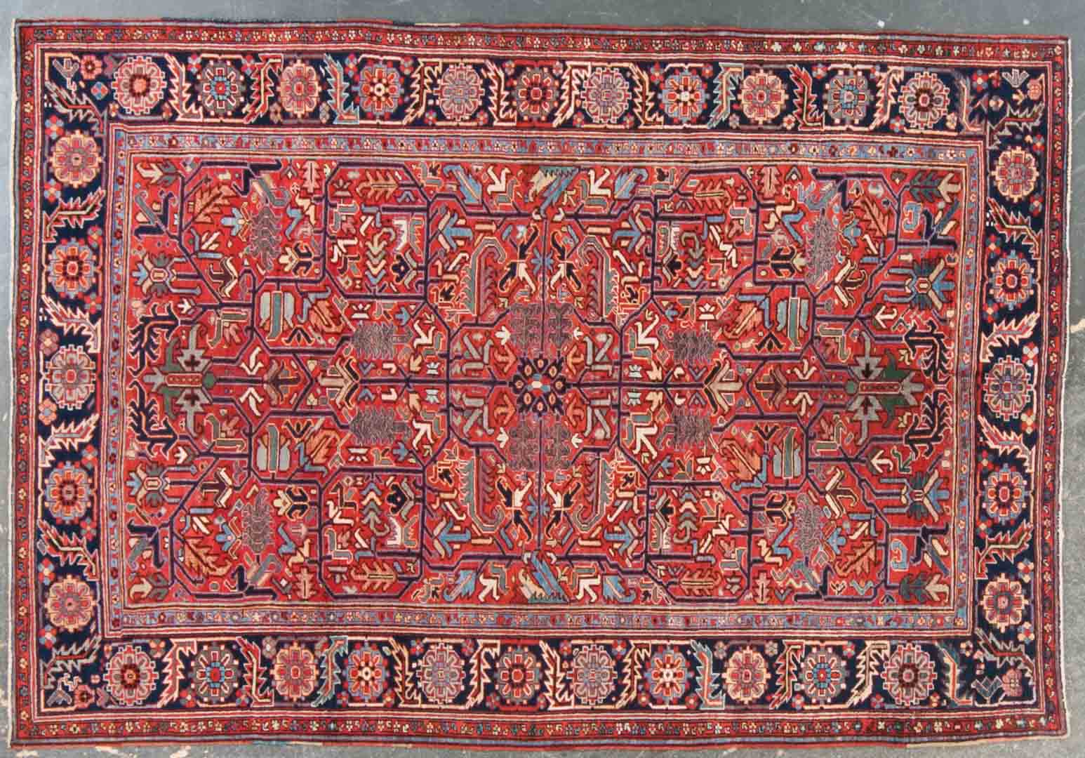 Appraisal: Semi-antique Herez rug approx x Persia circa