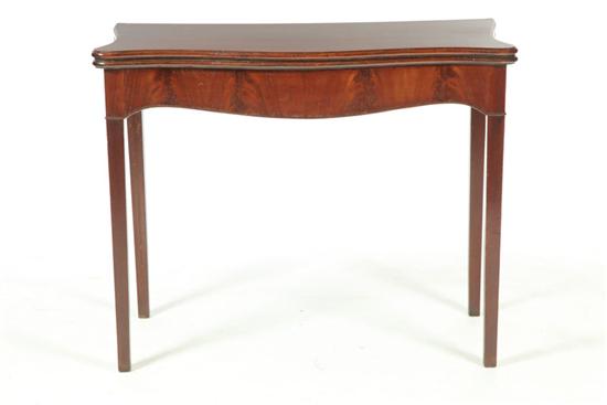 Appraisal: GEORGE III CARD TABLE England early th century figured mahogany