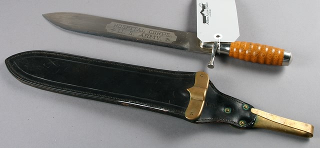 Appraisal: US M Hospital Corps Knife Type with a Type leather