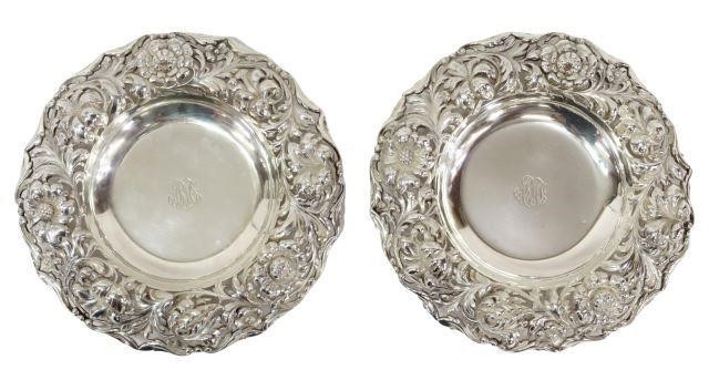 Appraisal: pair American sterling silver round bowls Tiffany Company c -