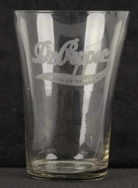 Appraisal: Dr Pepper Acid-Etched Flare Glass Description Circa to Etching is