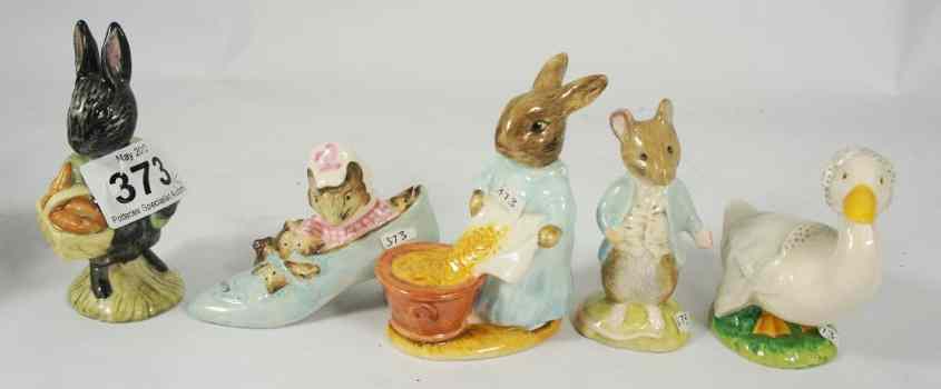 Appraisal: Royal Albert Beatrix Potter Figures Johnny Town Mouse Old Woman