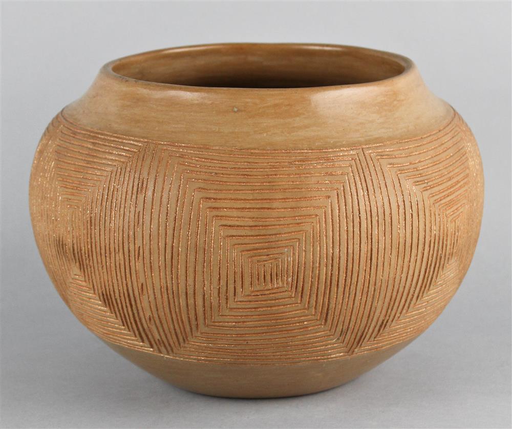 Appraisal: TOMASITA MONTOYA SAN JUAN PUEBLO - MICACEOUS POTTERY JAR CIRCA