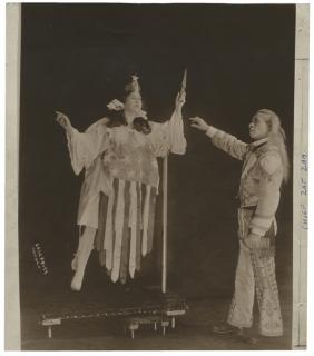 Appraisal: Chief Zat Zam Illusion Portrait with Assistant Chicago Celebrity ca