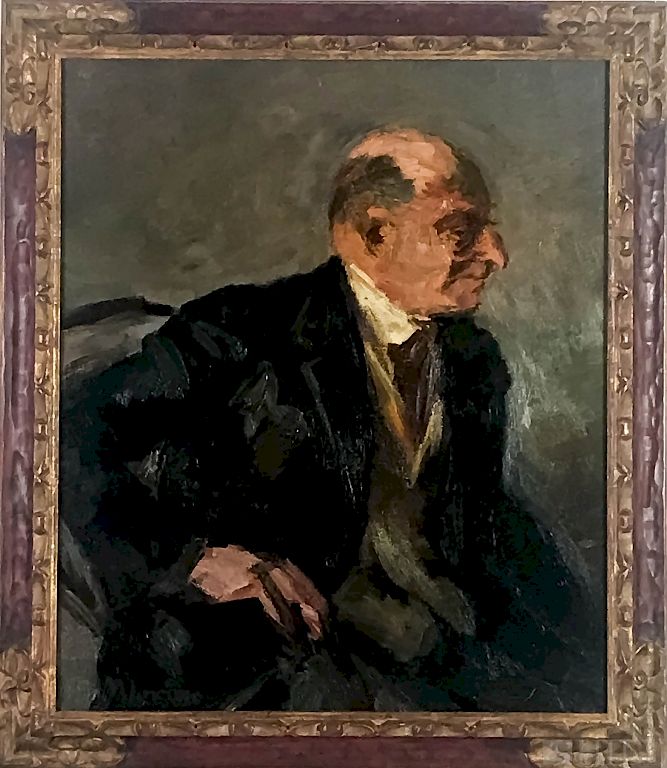 Appraisal: Edmund Pick Morino - Portrait Oil Painting Edmund Pick-Morino Austrian