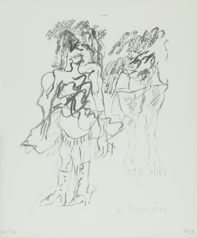 Appraisal: de KOONING Willem Dutch-American - Two Women Lithograph Sight size