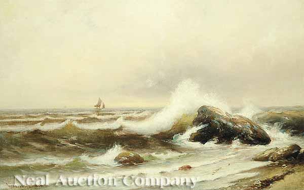 Appraisal: W Warren Brown Canadian b Crashing Breakers oil on canvas