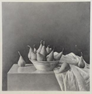 Appraisal: ARITA Akira Pencil on Paper Bowl of Pears Signed and