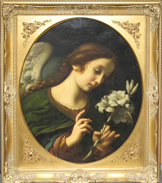 Appraisal: After Carlo Dolci The angel of the annunciation Archangel Gabriel