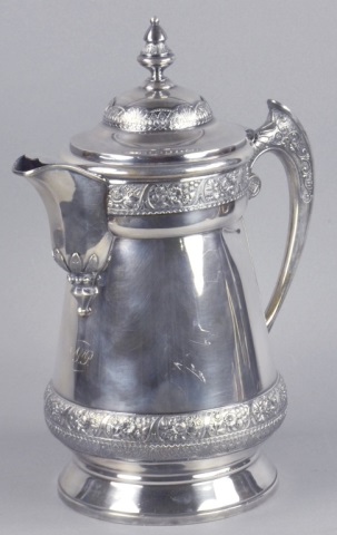 Appraisal: Silverplate Victorian Water Pitcher dent in side slight signs of