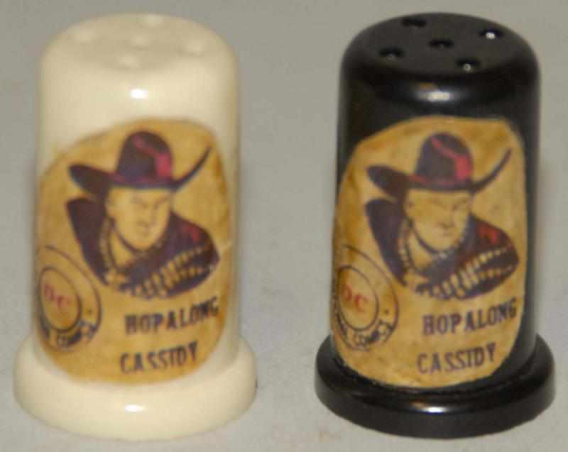 Appraisal: Hopalong Cassidy Salt and Pepper Shakers Very scarce Made of