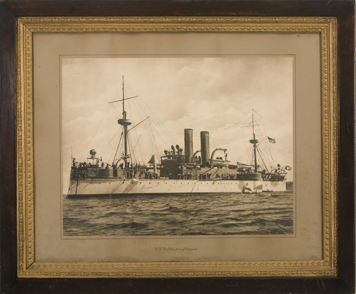 Appraisal: PHOTOGRAPH OF THE U S BATTLESHIP quot MAINE quot Copyright