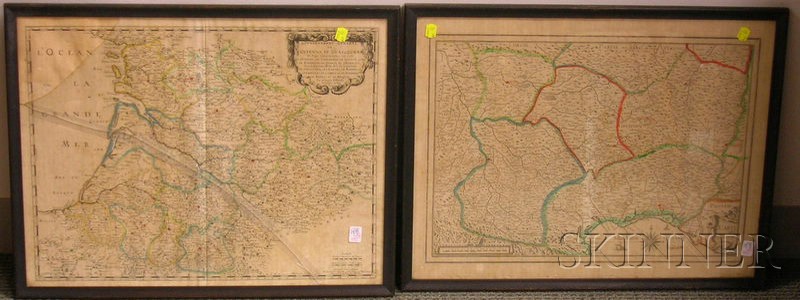 Appraisal: Two th Century French Hand-colored Maps one depicting Languedoc the