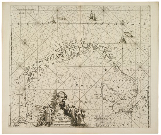 Appraisal: RENARD LOUIS Finmarchiae et Laplandiae Maritima Double-page engraved sea chart